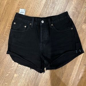 Black Levis 501 Jean shorts